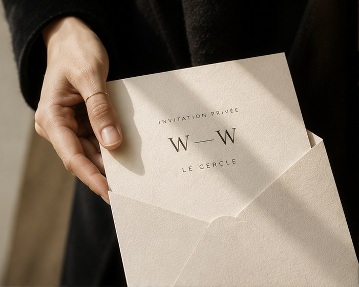 Invitation privée W—W remise à la main